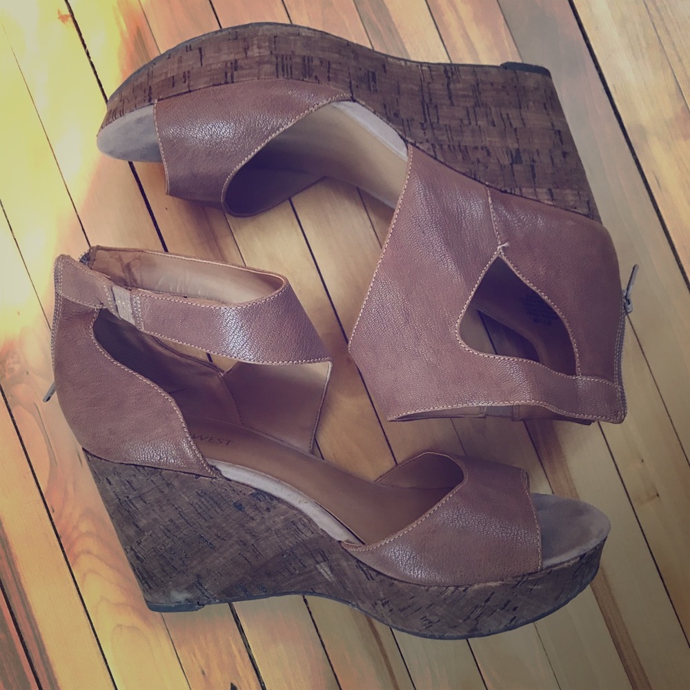 Nine West cork wedge sandal